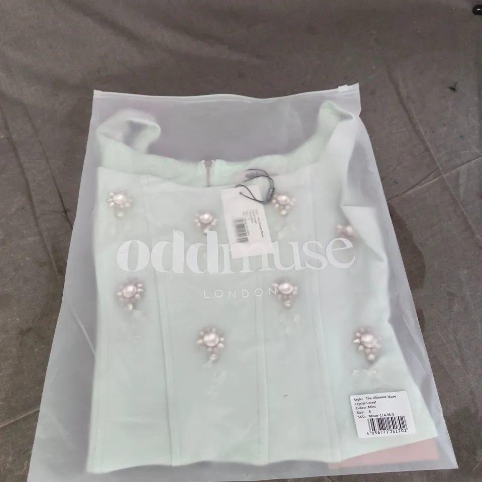 BAGGED ODDMUSE THE ULTIMATE MUSE CRYSTAL CORSET – MINT, SIZE S