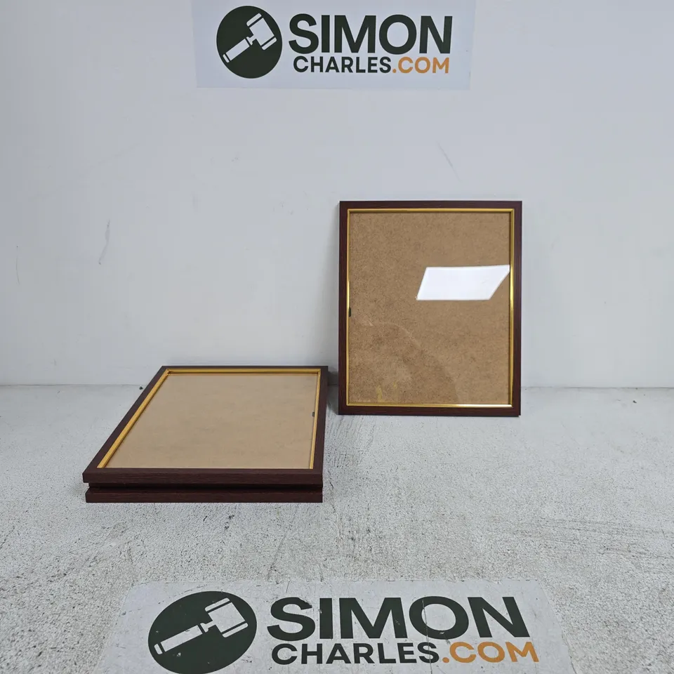 SET OF 4 WOODEN FRAMES 28 X 33CM APPROXIMATELY