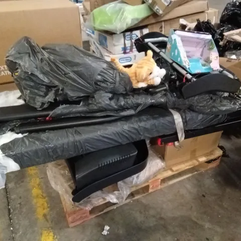 PALLET OF ASSORTED SPORTS EQUIPMENT PARTS; INCLUDING TREADMILL ETC