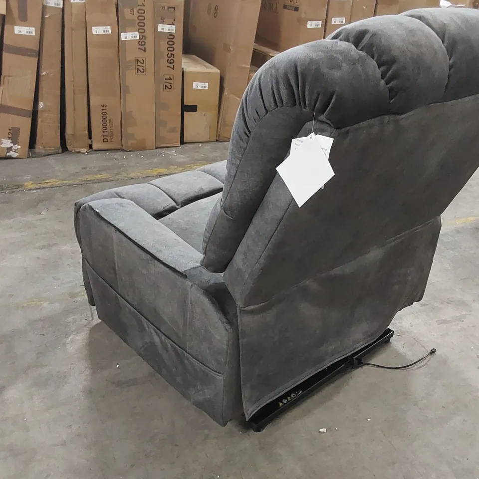 BOXED AATIF UPHOLSTERED ELECTRIC RECLINER CHAIR - MISSING ARMS 