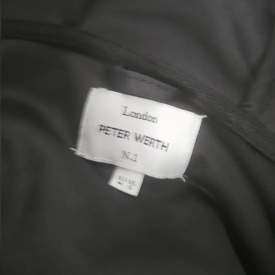 PETER WERTH LONDON BLACK TEDDY FLEECE ZIP HOODIE – UK M