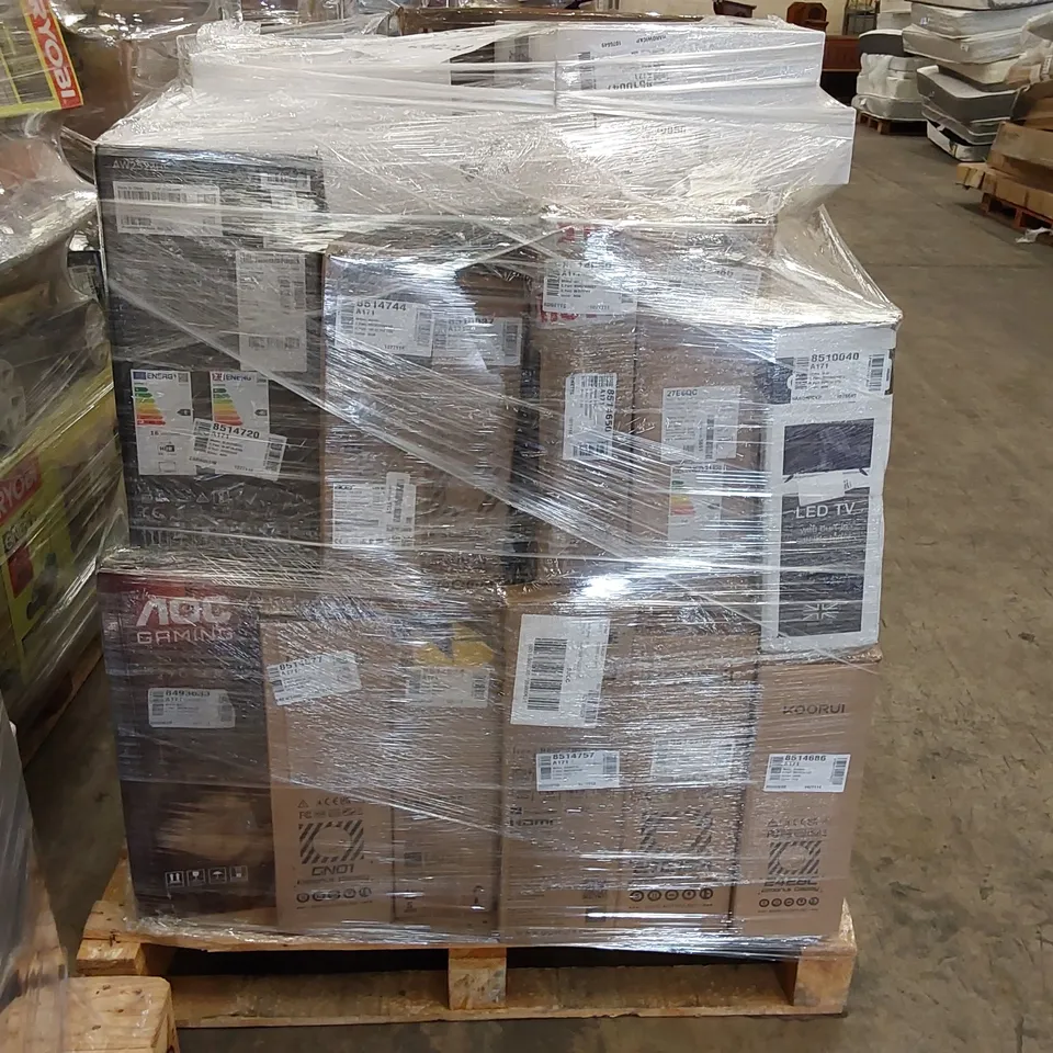 PALLET OF APPROXIMATELY 22 UNPROCESSED RAW RETURN MONITORS TO INCLUDE;