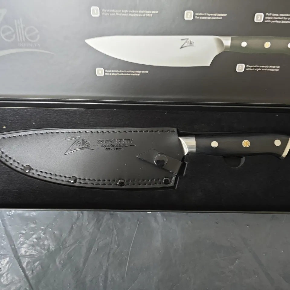 ZELITE INFINITY CHEF KNIFE 8 INCH | ALPHA-ROYAL GERMAN SERIES