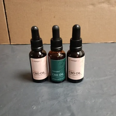 3 X VOYAGER CBD OIL PRODUCTS TO INCLUDE PEPPERMINT 3000G