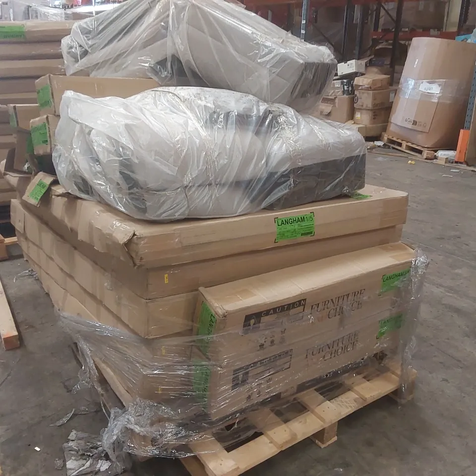 PALLET CONTAINING A VERY LARGE QUANTITY OF ASSORTED DESIGNER BED PARTS