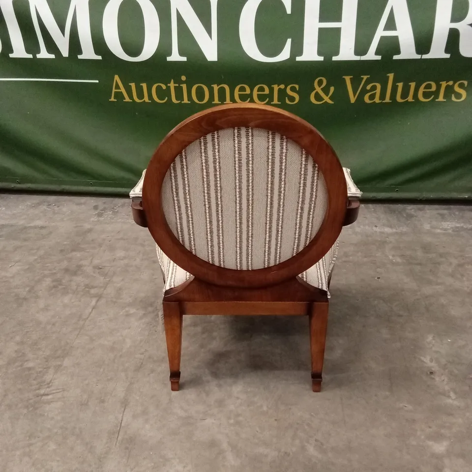 QUALITY HIGH-END DESIGNER FABRIC ACCENT CHAIR