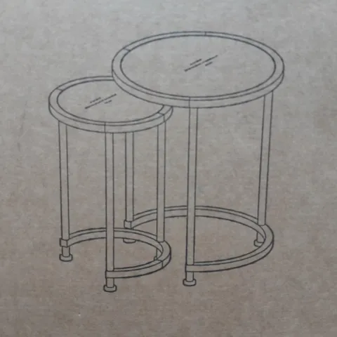 BOXED ARUBA NEST OF LAMP TABLES - COLLECTION ONLY 