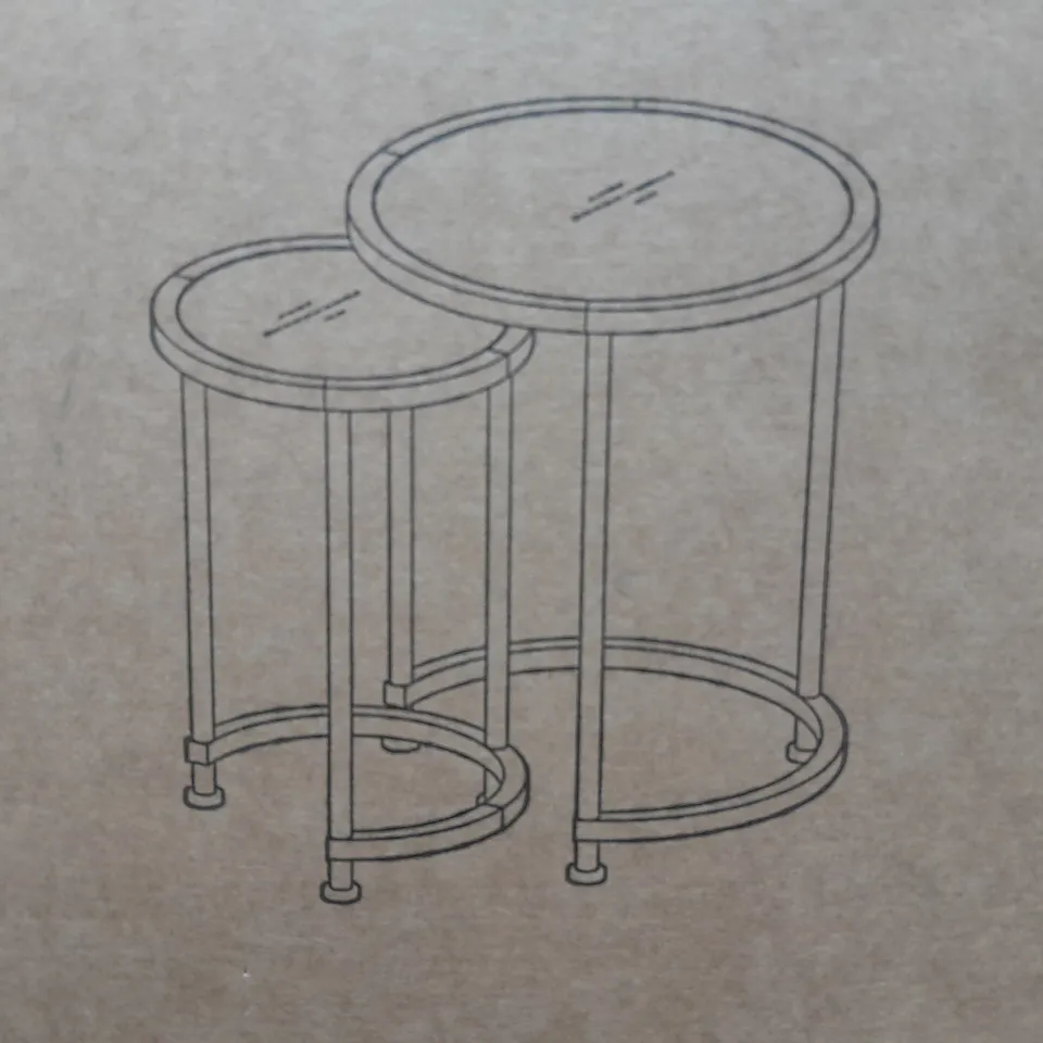 BOXED ARUBA NEST OF LAMP TABLES - COLLECTION ONLY  RRP £129.99