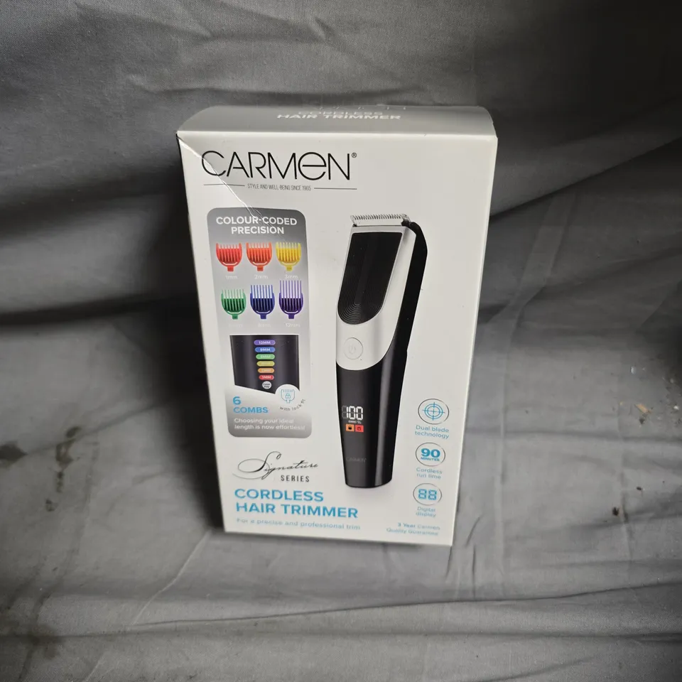CARMEN CORDLESS HAIR TRIMMER – SIGNATURE SERIES (BOXED)