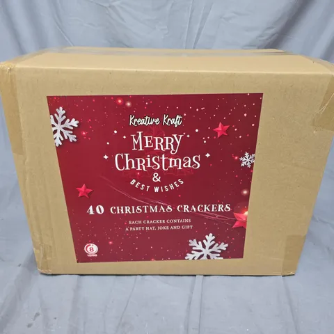 KREATIVE KRAFT MERRY CHRISTMAS & BEST WISHES 40 CHRISTMAS CRACKERS (BOXED)
