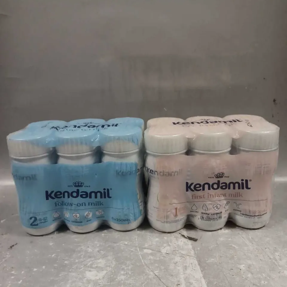 SEALED KENDAMIL 2 ASSORTED ITEMS TO INCLUDE - FIRST INFANT MILK 1 6X250ML - FOLLOW-ON MILK 2 6X250ML - COLLECTION ONLY