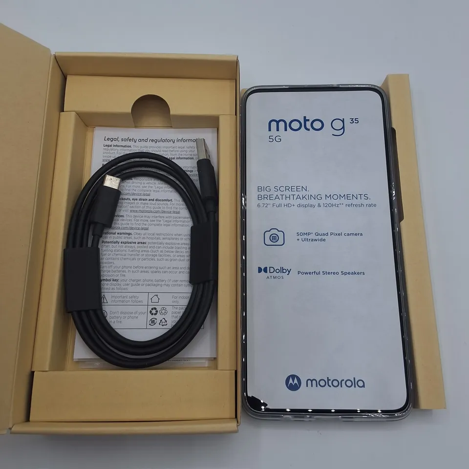 BOXED MOTOROLA G35 5G 4+128GB IN MIDNIGHT BLACK - MC432