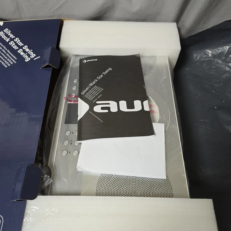 AUNA SILVER STAR SWING / BLACK STAR SWING COMPACT VERTICLE STEREO SYSTEM (BOXED)