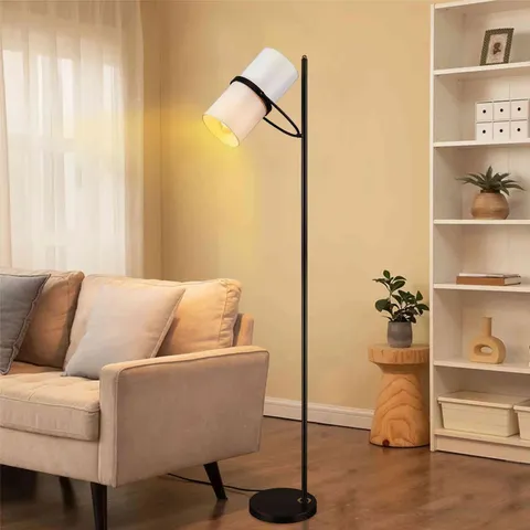BOXED ALIQUE 156cm BLACK TRADITIONAL FLOOR LAMP (1 BOX)