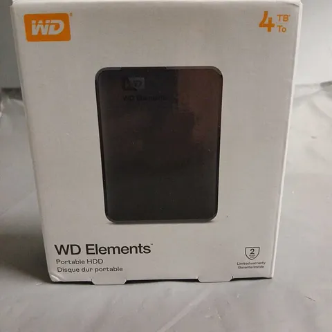 SEALED WD ELEMENTS 4TB PORTABLE HDD