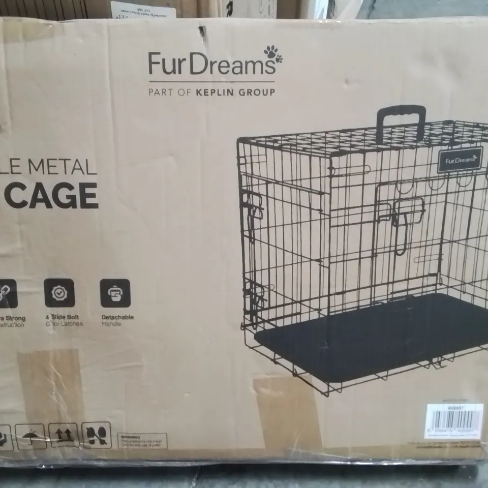BOXED FURDREAMS FOLDABLE DOG CAGE 