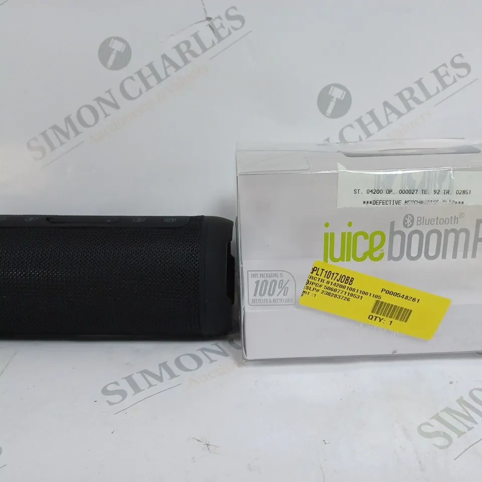 BOXED JUICEBOOMPRO PORTABLE BLUETOOTH SPEAKER 