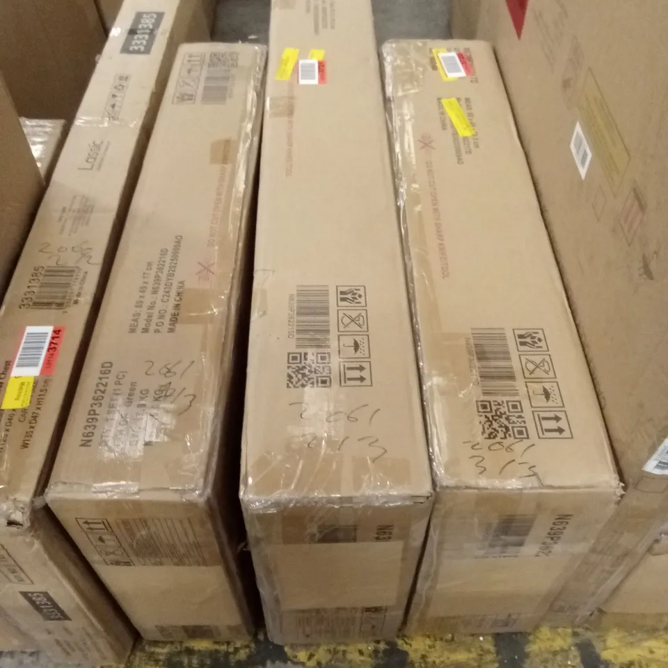 BOXED 179cm KITCHEN PANTRY - GREEN (3 BOXES)