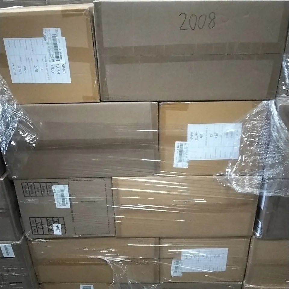 PALLET TO CONTAIN APPROXIMATELY 80 BRAND NEW DESIGNER CLOTHING ITEMS TO INCLUDE; HAND BAGS, HATS, NIGHTWEAR ETC