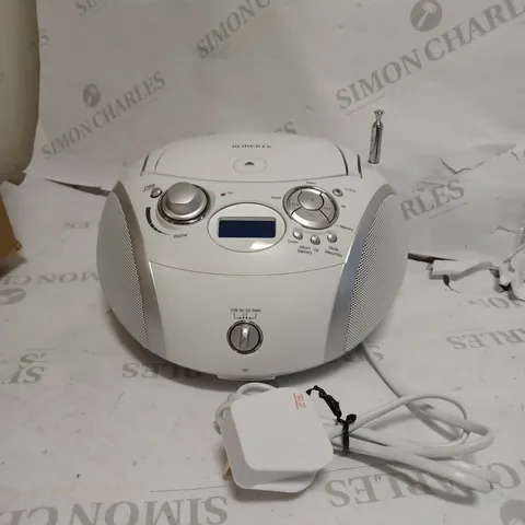 ROBERTS ZOOM BOX 3 CD DAB+ RADIO FM/CD PLAYER WITH SD AND USB WHITE