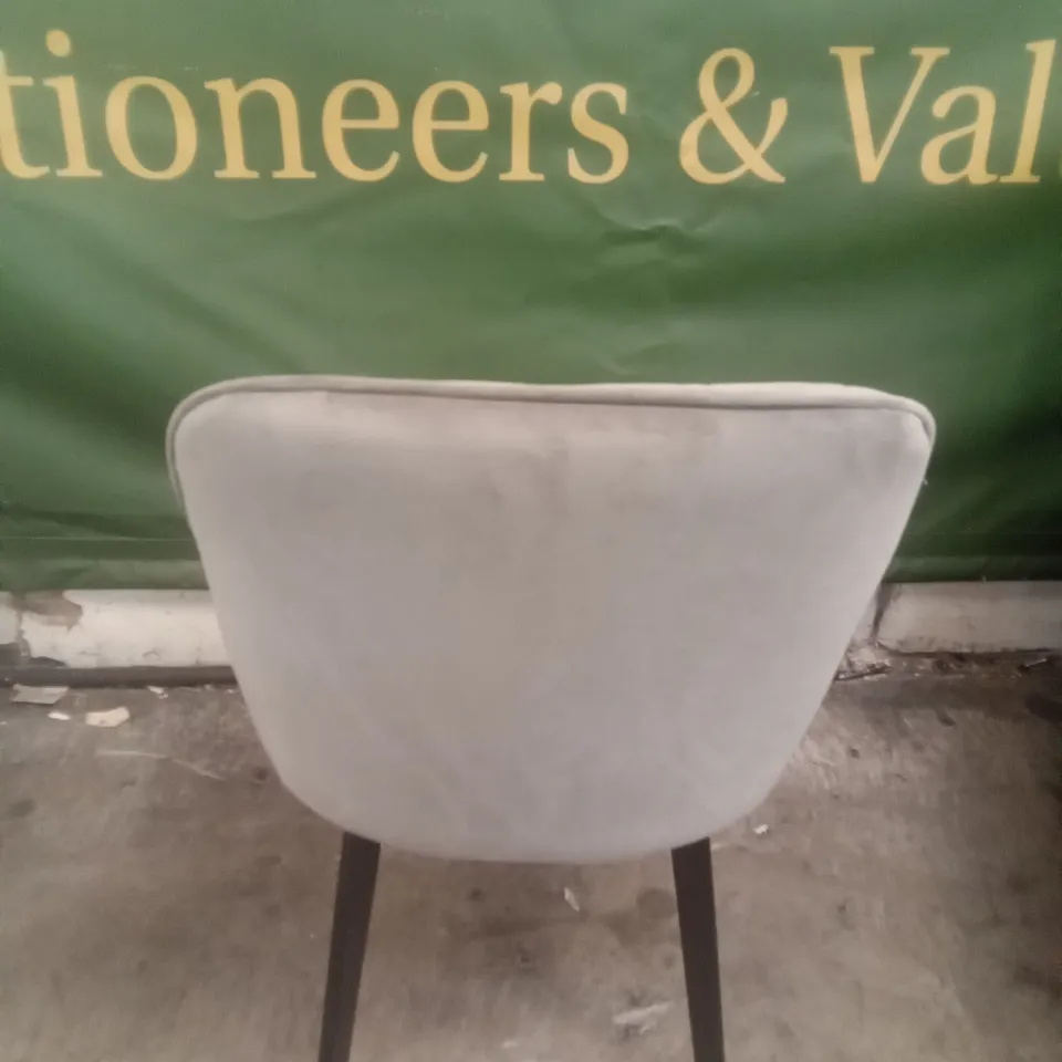 GREY FABRIC DINING CHAIR