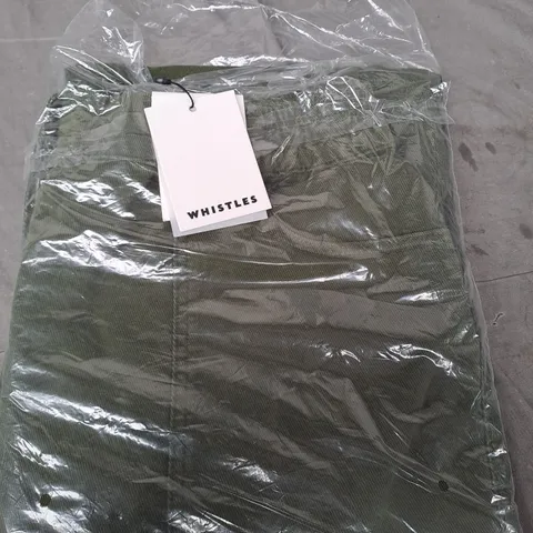 WHISTLES TESSA CASUAL TROUSERS IN GREEN - 18