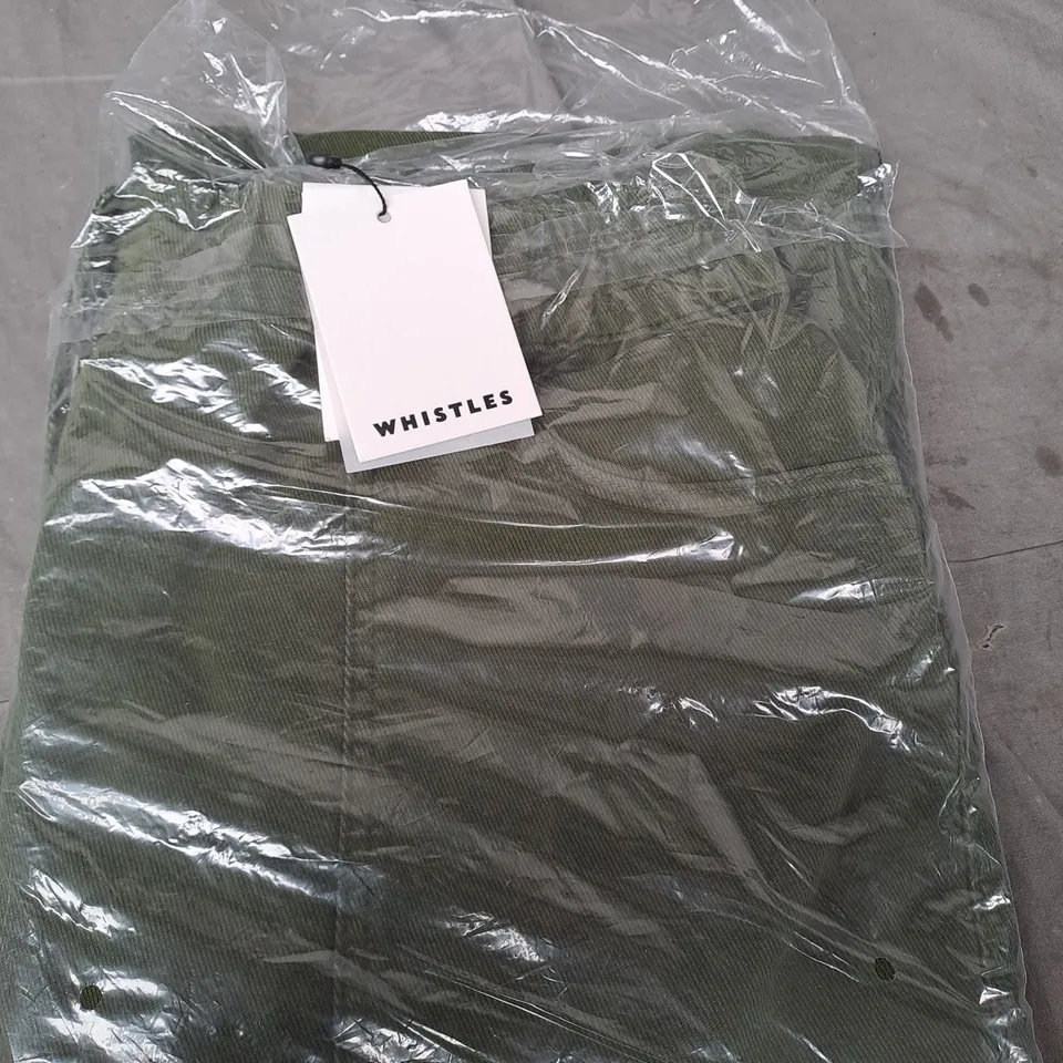 WHISTLES TESSA CASUAL TROUSERS IN GREEN - 18