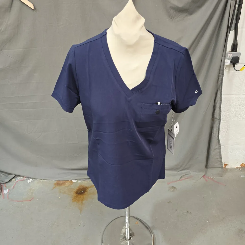 KOI NAVY SCRUB TOP – WOMEN'S XS, READY TO WORK