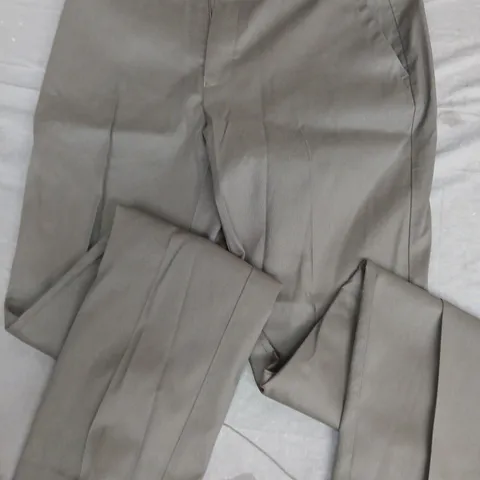 CHARLES TYRWHITT OLIVE GREEN SLIM FIT SMART TEXTURE TROUSERS - 32W 32L