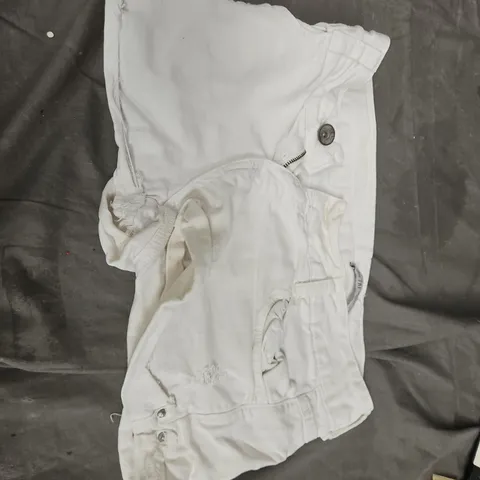 ZARA TRF WHITE TROUSERS – WOMEN'S, UK 8 (EU 36 / US 4)