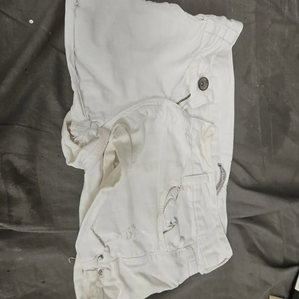 ZARA TRF WHITE TROUSERS – WOMEN'S, UK 8 (EU 36 / US 4)