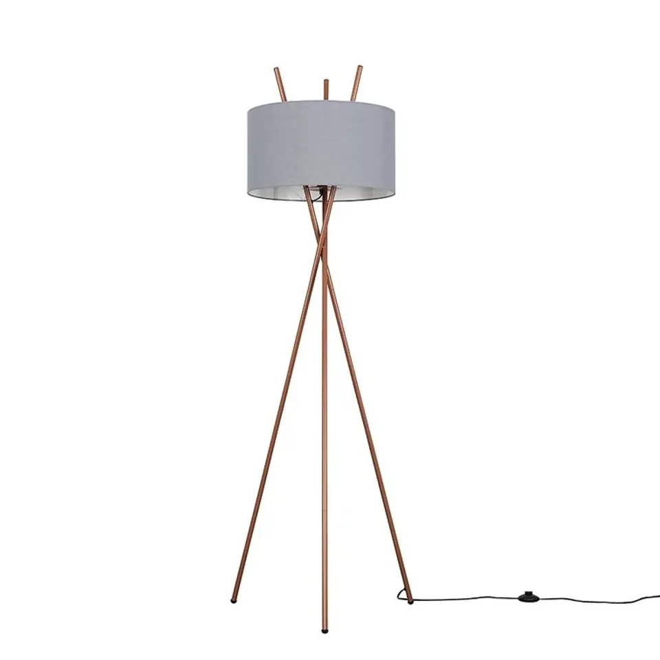 BOXED TORRIDON 165CM TRIPOD FLOOR LAMP CHROME (1 BOX)