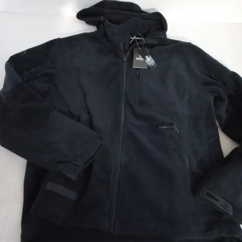 BAERSKIN TACTICAL ZIP THROUGH FLEECE IN BLACK - EU L