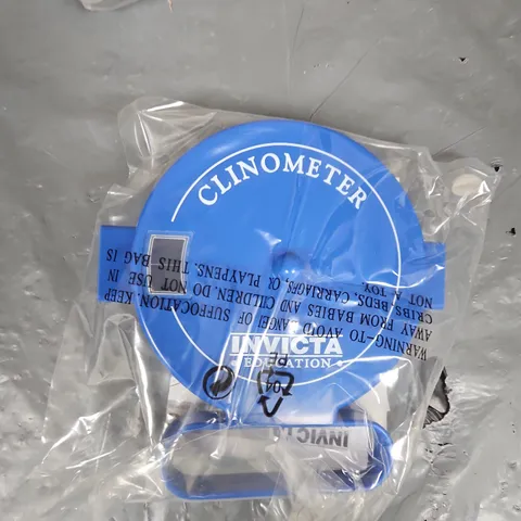 BLUE CLINOMETER – CIRCULAR HANDHELD ANGLE-MEASURING INSTRUMENT (SEALED IN PLASTIC)