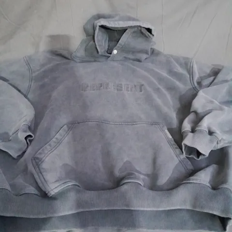 REPRESENT HOODIE JACKET, GREY - SIZE XL