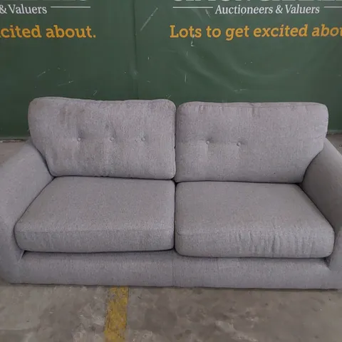 DESIGNER THREE SEATER SOFA GREY FABRIC