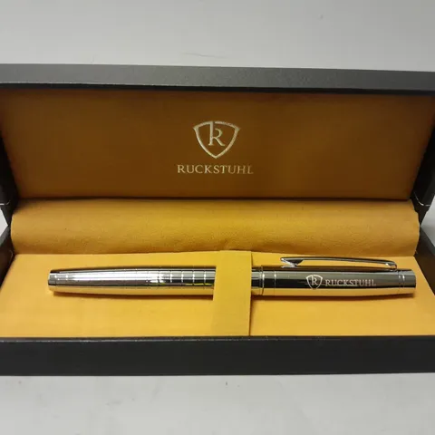 BOXED RUCKSTUHL STAINLESS STEEL BALL POINT PEN