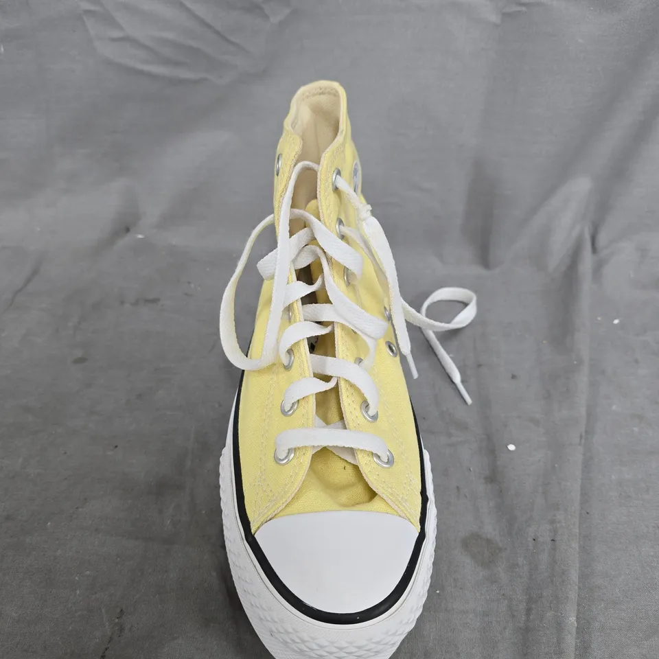 CONVERSE CHUCK TAYLOR ALL STAR HIGH-TOP SNEAKERS – YELLOW - UK SIZE 3.5