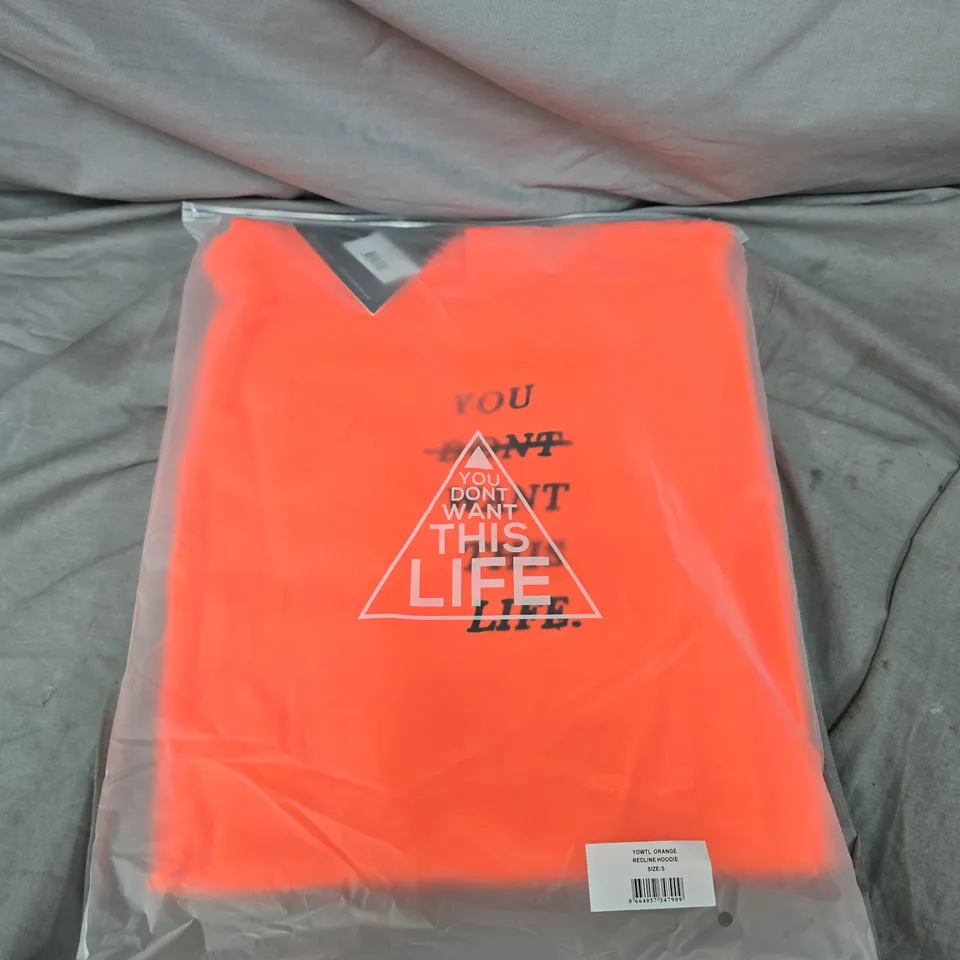 YDWTL ORANGE REDLINE HOODIE - S