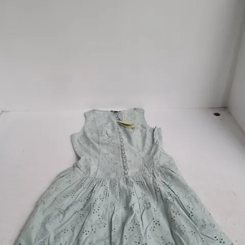 NOBODY'S CHILD GIRLS' MINT EYELET DRESS, UK 12 (EU 40, US 8)