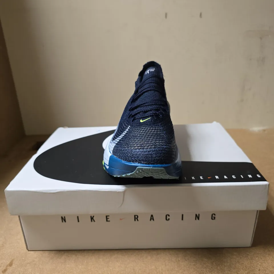 NIKE AIR ZOOM ALPHAFLY NEXT% 3 RUNNING SHOES – NAVY/BLUE WITH NEON ACCENTS, UK 8.5