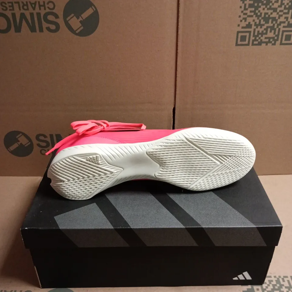 BOXED PAIR OF ADIDAS F50 LEAGUE INDOOR BOOTS IN PINK - 9