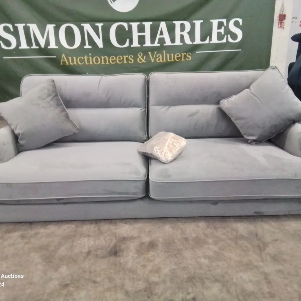 QUALITY DESIGNER VICTORIA 4 SEATER GREY SOFA