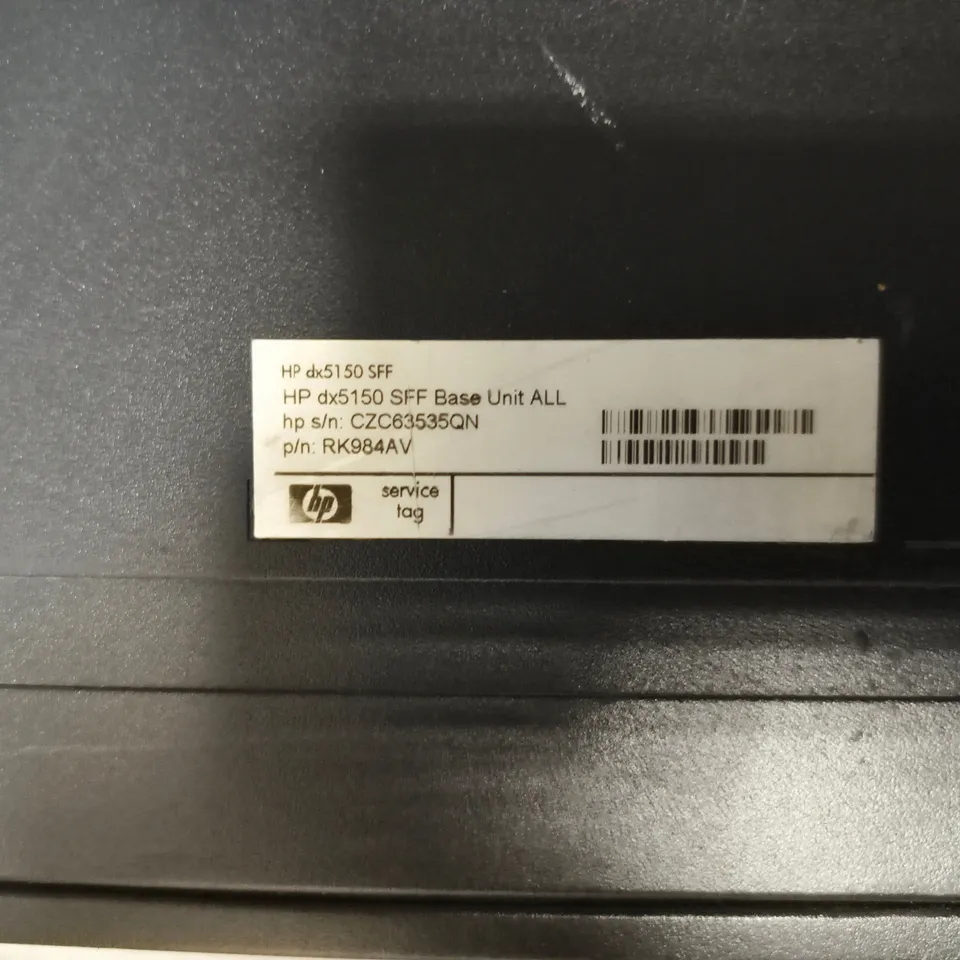 HP DX5150 SFF BASE UNIT – DESKTOP COMPUTER - COLLECTION ONLY