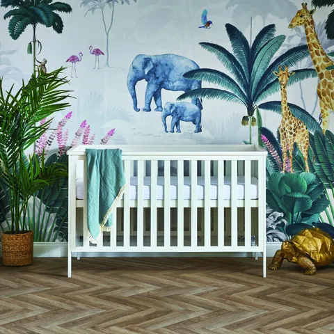 BOXED OBABY EVIE COT BED - WHITE (1 BOX)