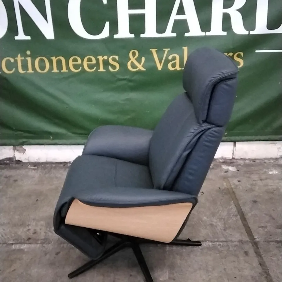 QUALITY BRITISH DESIGNED & MANUFACTURED G PLAN OSLO POWER RECLINER CHAIR CAMBRIDGE NAVY LEATHER