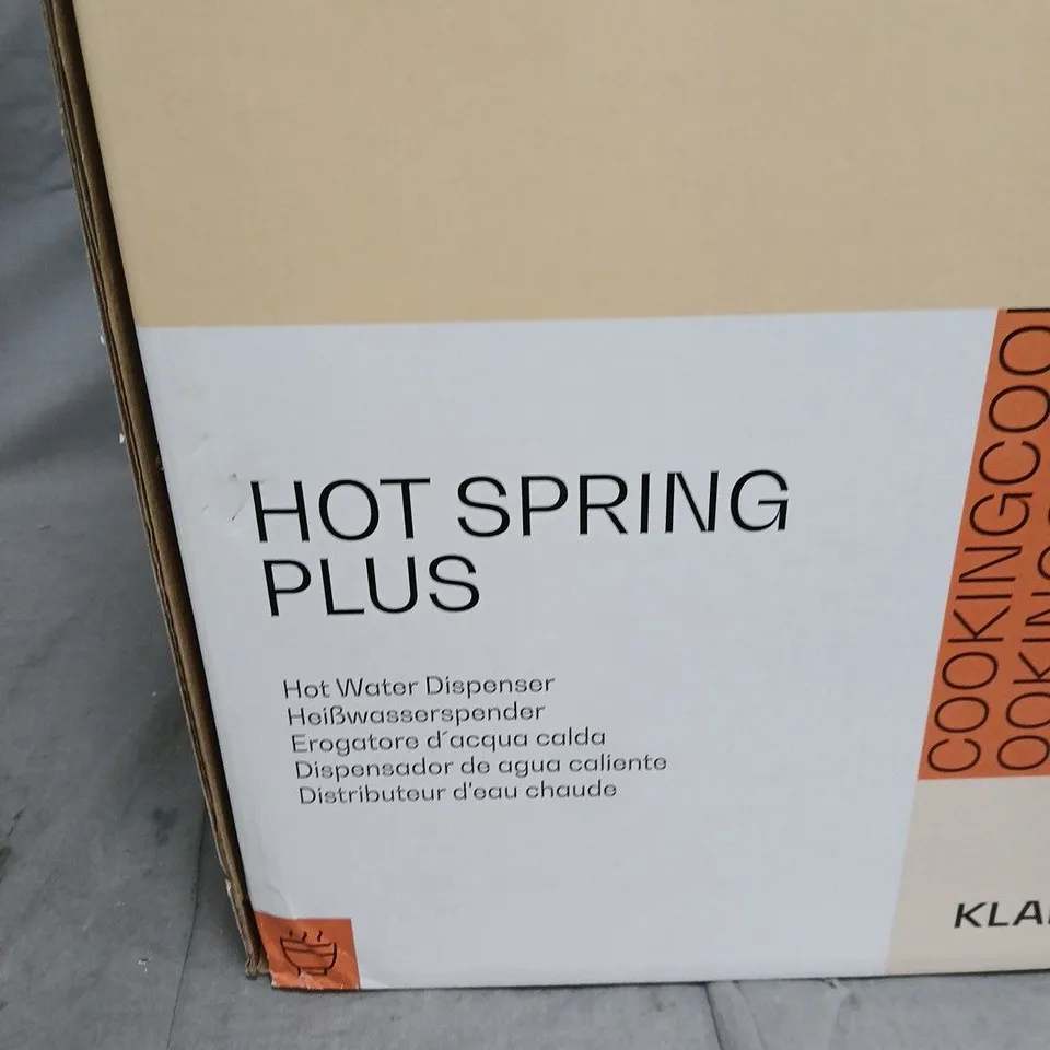 KLARSTEIN HOT SPRING PLUS HOT WATER DISPENSER – BOXED