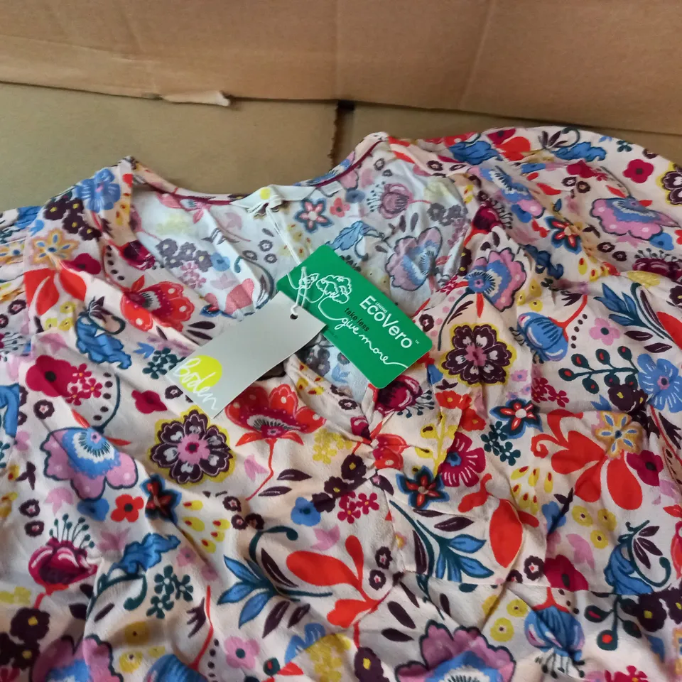 BODEN SUMMERY PRINT MIDI DRESS - UK 12 R
