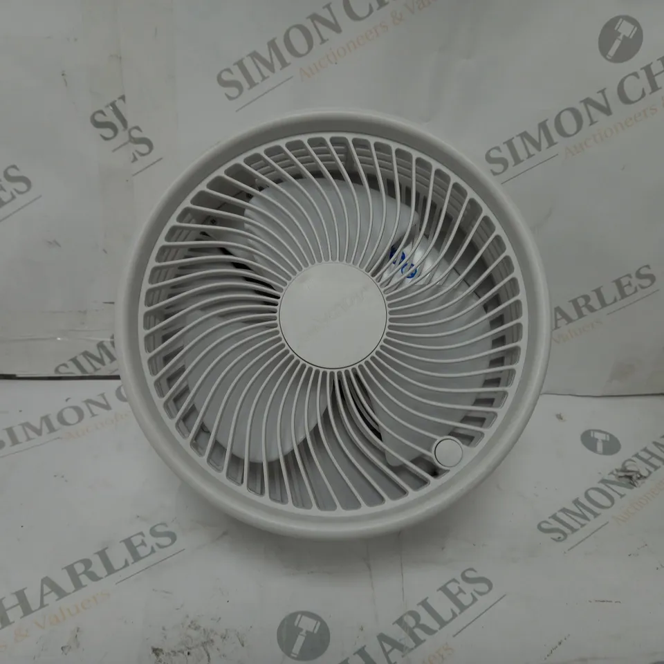 BELL & HOWELL OSCILLATING FOLDING RECHARGEABLE FAN, WHITE