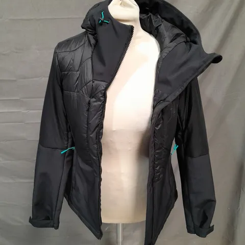 MOUNTAIN WAREHOUSE MACHINA WOMENS HYBRID PADDED JACKET IN BLACK - UK 8